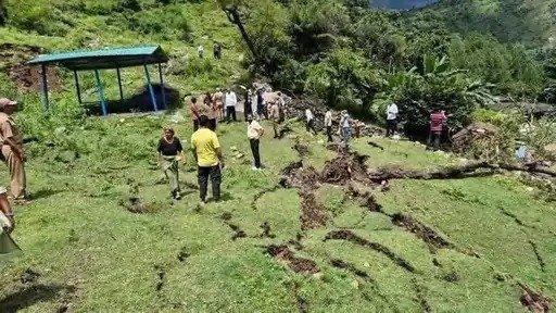 joshimath nandanagar land subsidence chamoli uttarakhand rain landslide disaster