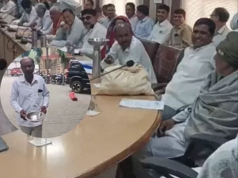 Alwar district council meeting protest