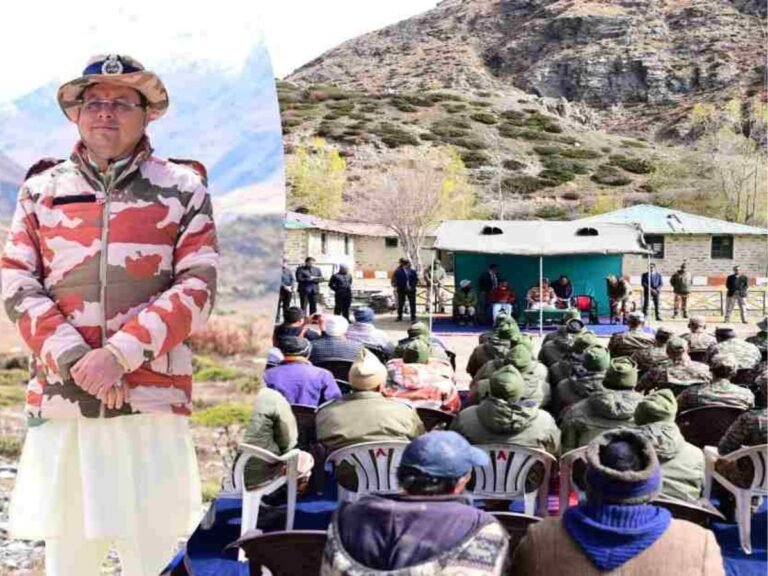 Pushkar Singh Dhami border visit