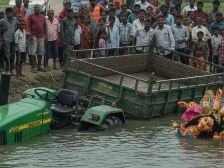 Khandwa Durga idol immersion accident