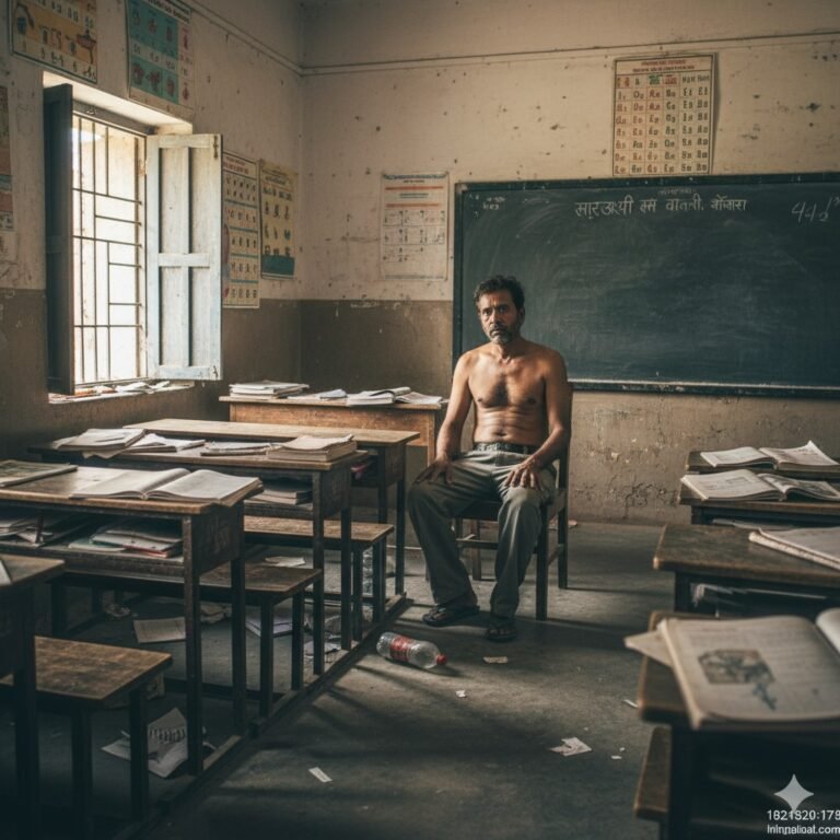 drunk teacher in school