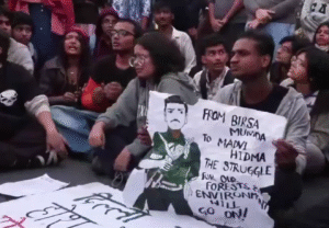 नक्सली हिड़मा अमर रहे के नारे लगाए