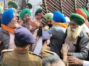 पुलिस और किसानों की झड़प