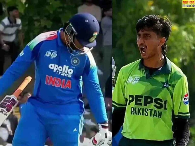 IND vs PAK U19 Asia Cup में पाक खिलाड़ी को जवाब देते वैभव