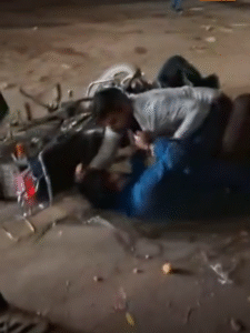 शराबी युवक को सबक सिखाया