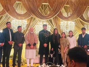 रिसेप्शन में प्रधानमंत्री नरेंद्र मोदी ने भी शिरकत की