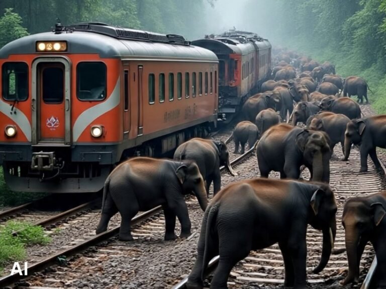 Assam Elephant Train Accident