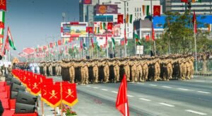  7 रेजीमेंट्स की टुकड़ियों ने मार्च-पास्ट किया