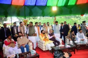 केंद्रीय राज्य मंत्री नित्यानंद राय, मंत्री मंगल पांडे, दिलीप जायसवाल आए साथ