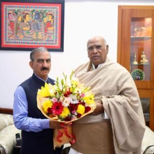 CM सुक्खू ने की खड़गे से मुलाकात