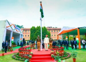 मुख्यमंत्री भजनलाल शर्मा ने ध्वजारोहण किया