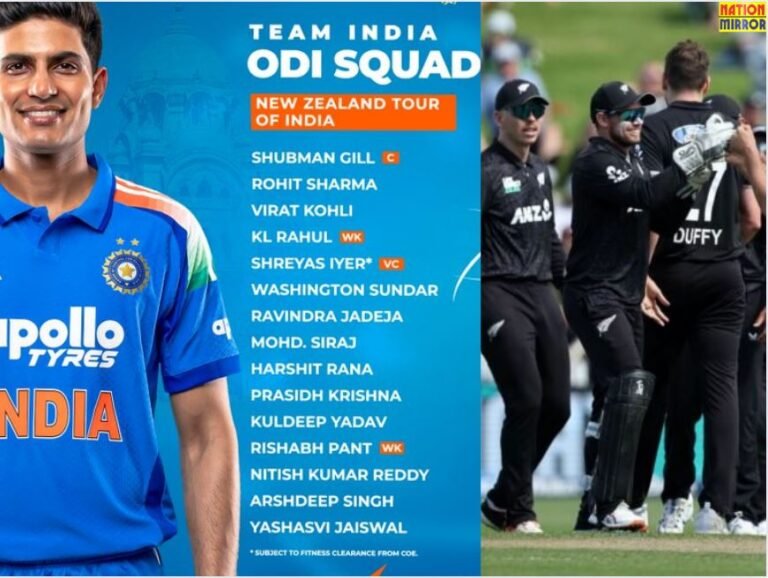 IND vs NZ ODI Series Squad