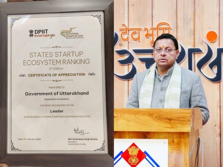 Uttarakhand Startup India Ranking Leader
