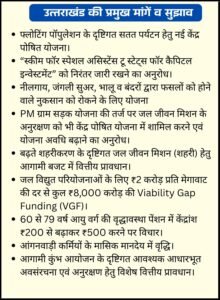 उत्तराखंड की मांगे