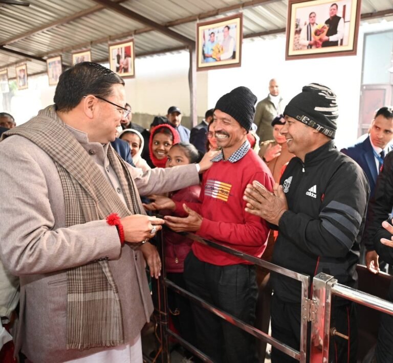 CM Dhami Khatima Visit