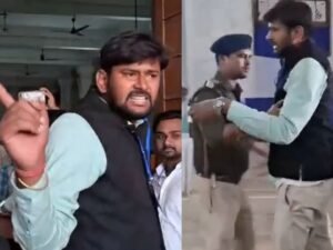 रिंकल यादव की पुलिस से बहस