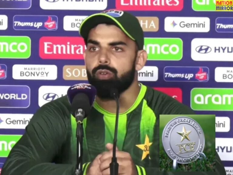PCB Warns Shadab Khan