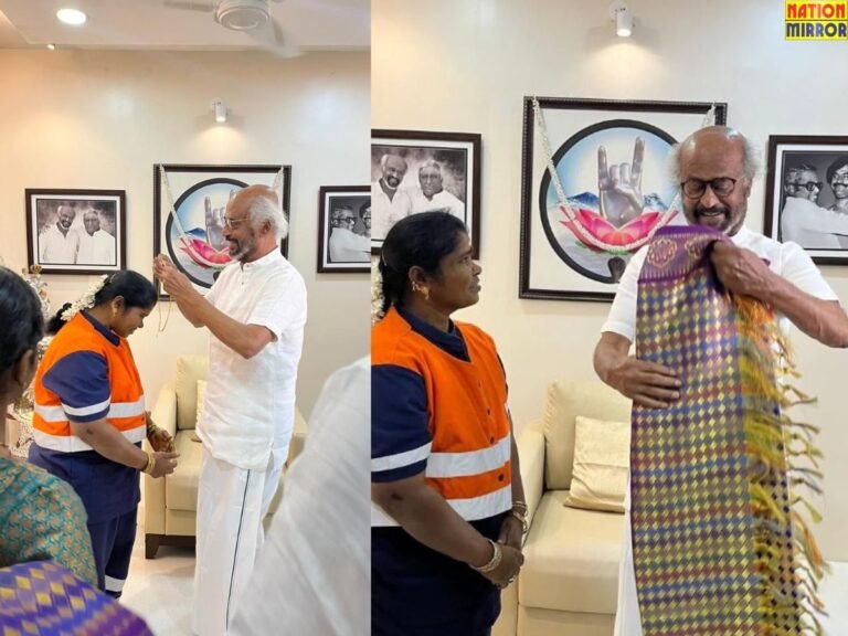 Rajinikanth Honored Sanitation Worker