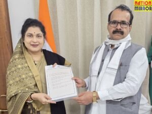 केंद्रीय राज्यमंत्री कुरियन से राज्यमंत्री कृष्णा गौर ने की मुलाकात