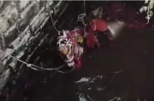 घोड़ी कुएं में गिरी