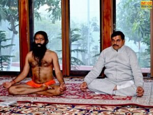 मुख्यमंत्री डॉ मोहन यादव और बाबा रामदेव..