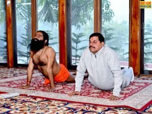 मुख्यमंत्री डॉ मोहन यादव और बाबा रामदेव