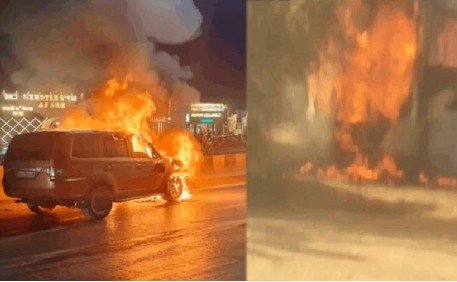 chhattisgarh bus fire kharora raipur car fire