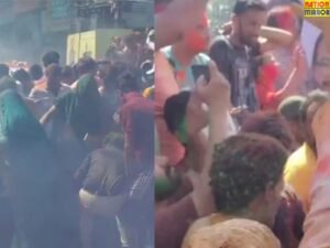 CM के स्वागत मंच के पास फायर शॉट से हादसा