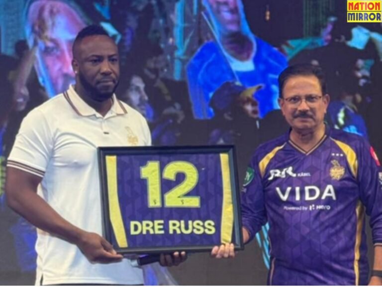 KKR Retires Andre Russell Jersey 12