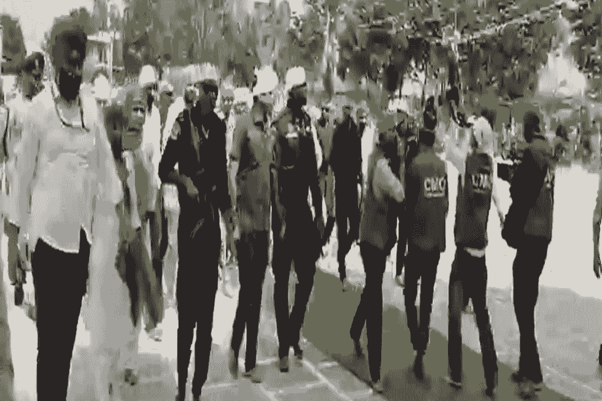 गुरूद्वारे में आते हुए सीएम सैनी