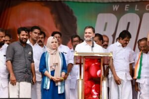 कोझिकोड में राहुल गांधी की जनसभा