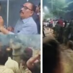 देवास में जीत के जश्न के दौरान हुड़दंगियों ने जलते हुए पटाखे फेंके