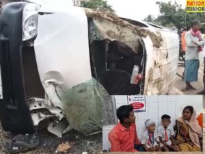 पलटी स्कूल वैन