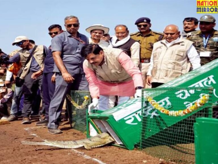 मुख्यमंत्री डॉ. मोहन यादव ने कूनो नदी में रिलीज किये घड़ियाल