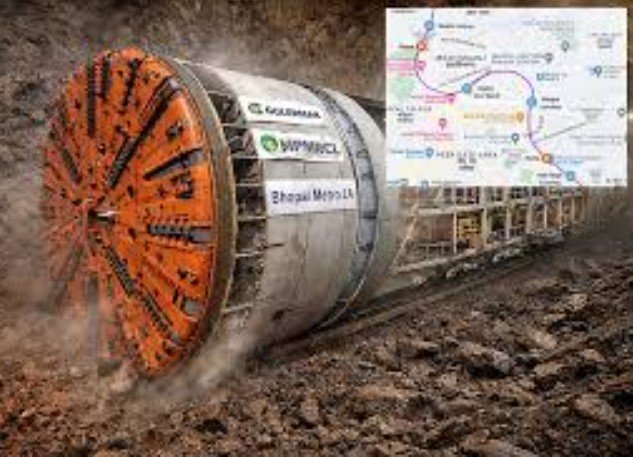 मेट्रो के लिए जमीन के अंदर उतरी मशीन