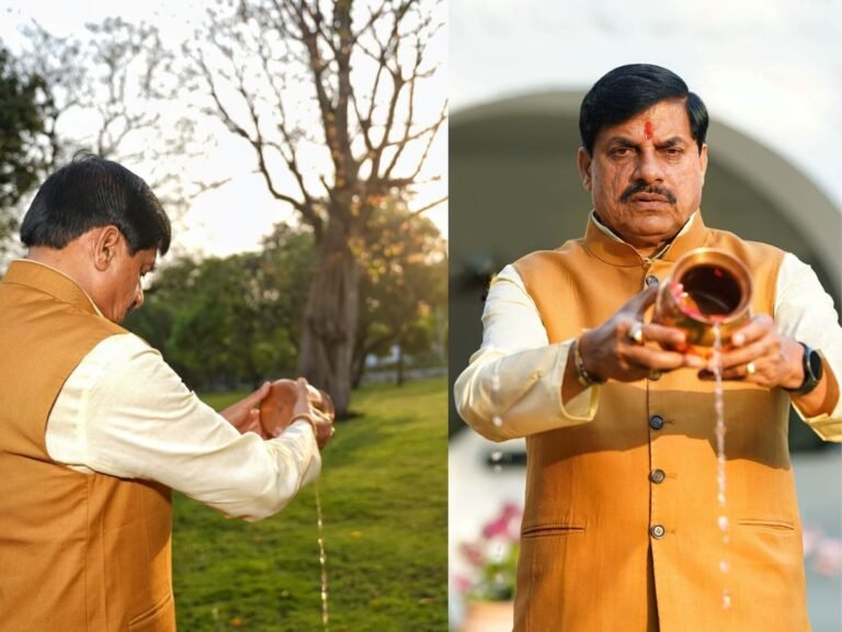 हिंदू नववर्ष पर CM डॉ. मोहन ने अर्घ्य अर्पित कर की दिन की शुरुआत