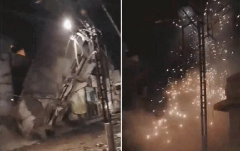 तीन मंजिला मकान ढहा