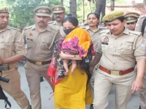 बच्चे को लेकर कोर्ट पहुंची मुस्कान