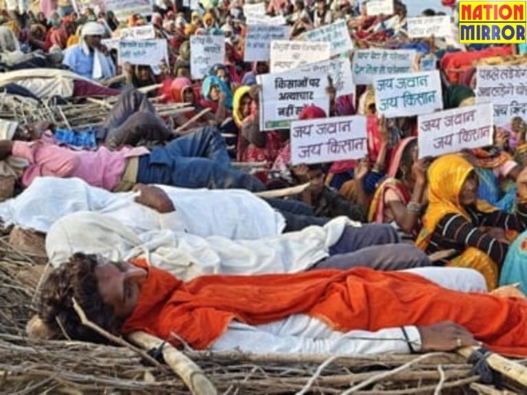 केन-बेतवा लिंक प्रोजेक्ट-विस्थापितों का जल लहरों पर चिता आंदोलन